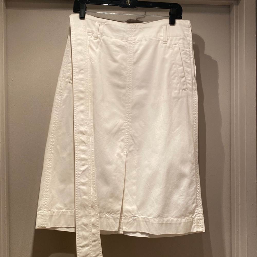 White jean skirt